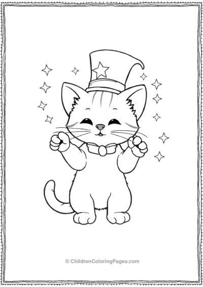 Kitten-Doing-Magic-Tricks Free PDF Printable