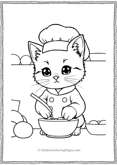 Kitten-Dressed-As-A-Chef Free PDF Printable