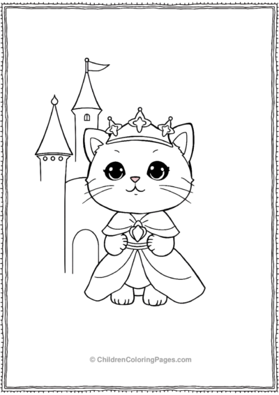 Kitten-Dressed-As-A-Princess Free PDF Printable