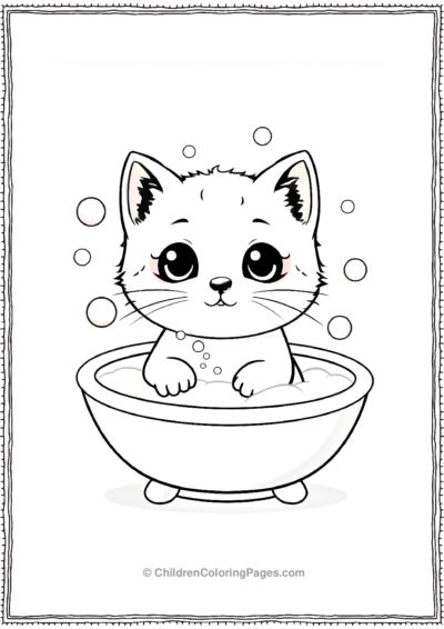 Kitten-In-A-Bubble-Bath Free PDF Printable