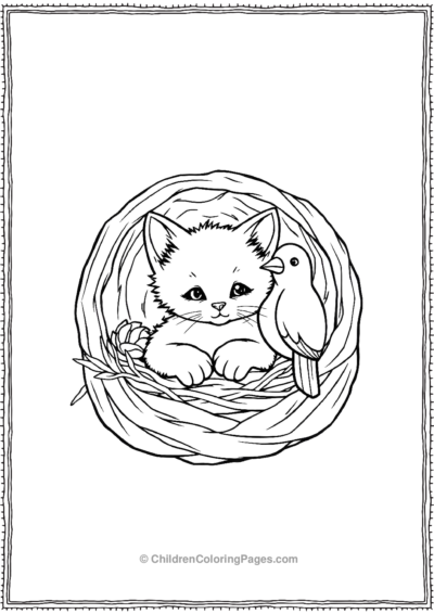 Kitten-In-A-Cozy-Nest Free PDF Printable