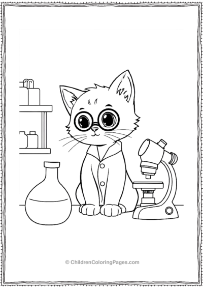 Kitten-In-Science-Lab Free PDF Printable