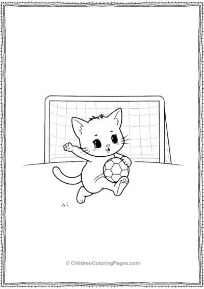 Kitten-Playing-Soccer Free PDF Printable