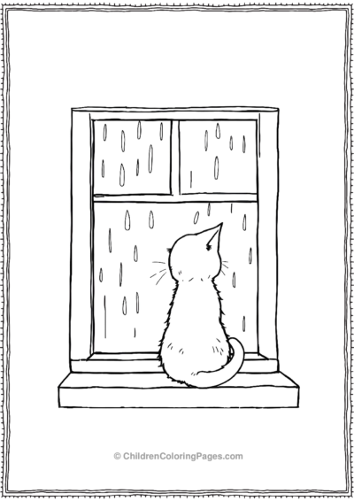 Kitten-Watching-Rain-Through-A-Window Free PDF Printable