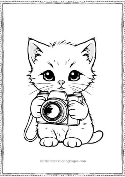 Kitten-With-A-Camera Free PDF Printable