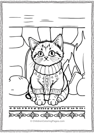 Kitten-With-A-Sweater-scaled Free PDF Printable