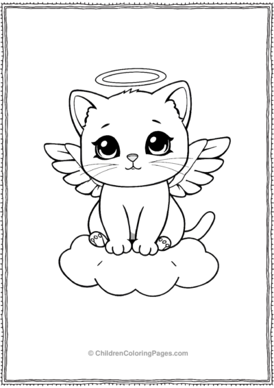 Kitten-With-Angle-Wings Free PDF Printable