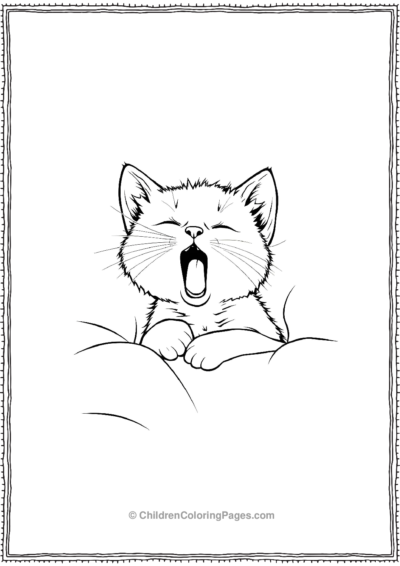 Kitten-Yawning Free PDF Printable