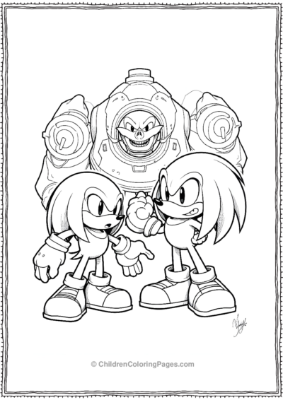 Knuckles Battling Dr Robotniks Free PDF Printable