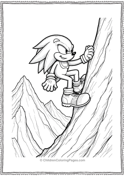 Knuckles Climbing A Free PDF Printable