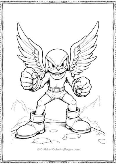 Knuckles Defending Angel Island Free PDF Printable