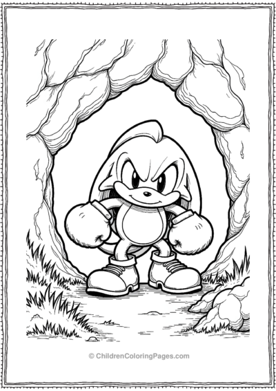 Knuckles-Guarding-a-Secret-Cave Free PDF Printable