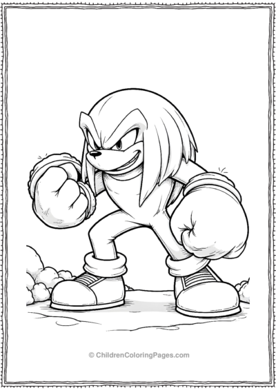 Knuckles Punching A Boulder Free PDF Printable