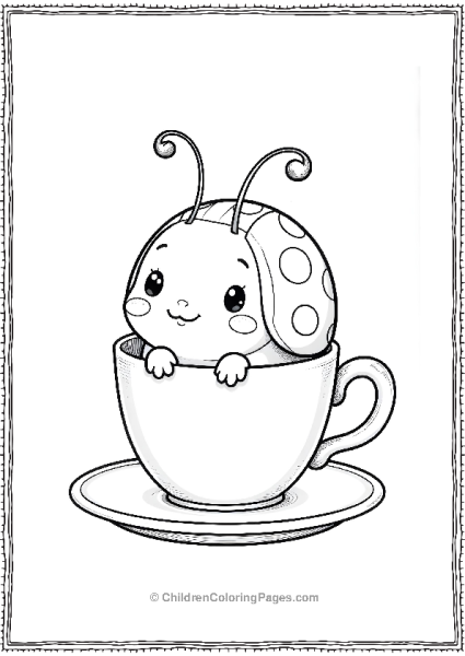 Ladybug In A Teacup Free PDF Printable