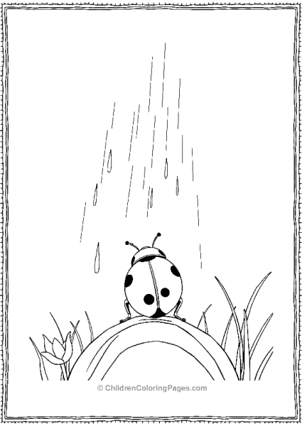 Ladybug On A Hill In The Rain Free PDF Printable