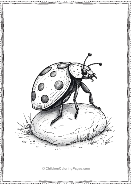 Ladybug Painting A Tiny Rock Free PDF Printable