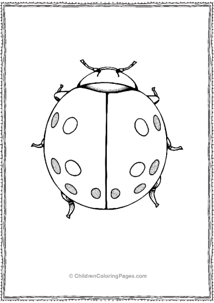 Ladybug Shell Pattern Detail Free PDF Printable