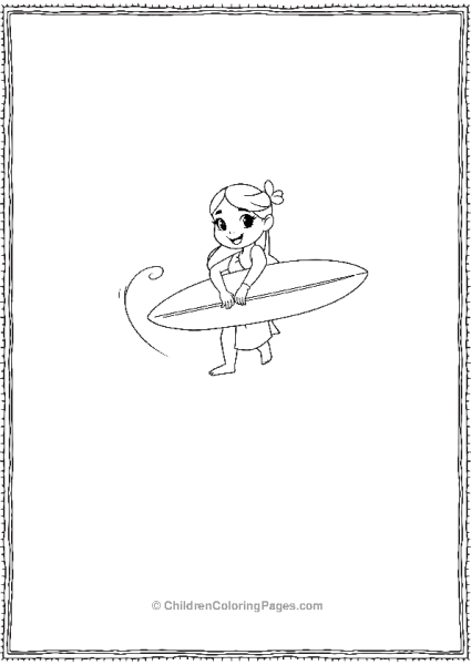 Lilo Going To Surf Free PDF Printable