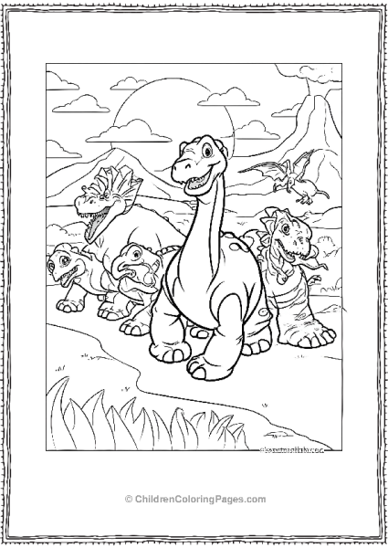 Little Foot And His Friends Going On A Walk Free PDF Printable