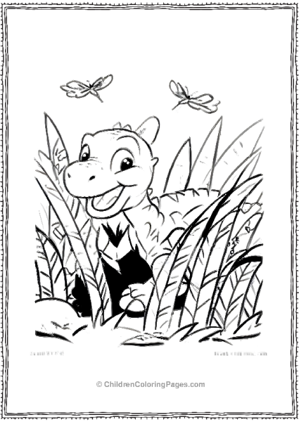 Little Foot Hiding In The Grass Free PDF Printable