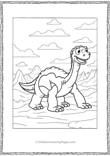 Little Foot Looking Happy Free PDF Printable