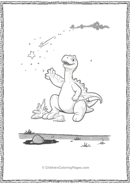 Little Foot Staring At Stars Free PDF Printable