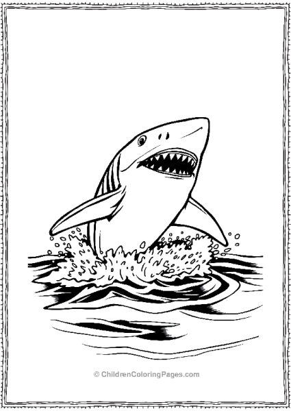 Mako Shark Breaching Out Of The Water Free PDF Printable