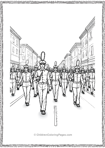 Marching Band In Parade Free PDF Printable