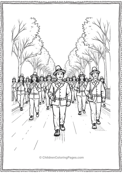 Marching-Band-In-Thanksgiving-Costumes Free PDF Printable