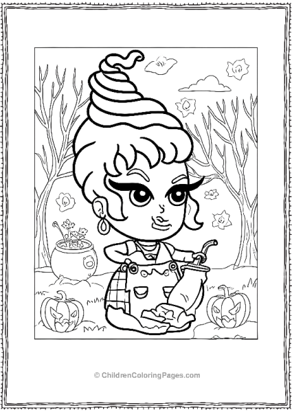 Marry Sanderson With Pumpkins Free PDF Printable