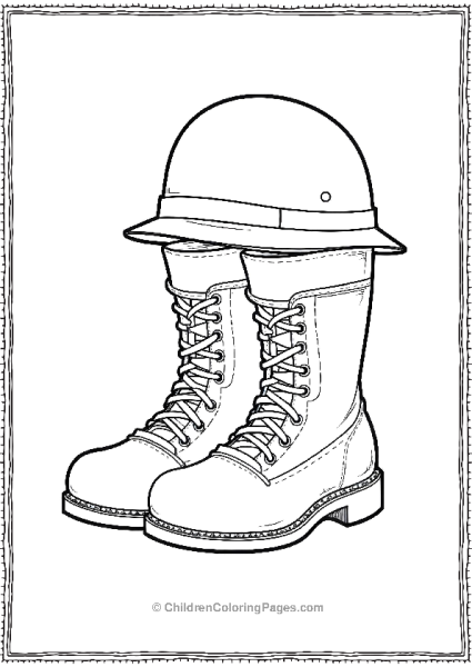 Military Boots And Helmet Free PDF Printable