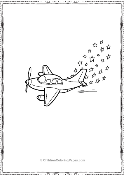 Military Plane With Steamers Free PDF Printable