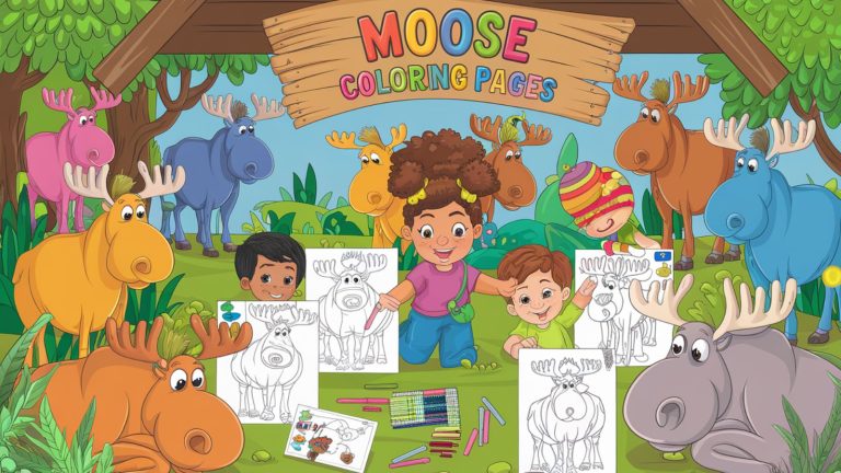 Moose Coloring Pages