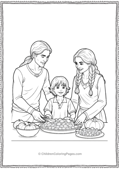 Native-American-Family-Celebrating-Thanksgiving Free PDF Printable