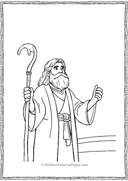 Noah Holding A Staff Free PDF Printable