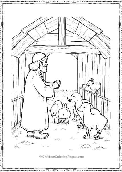 Noah’s Ark Animals Under The Roof Free PDF Printable