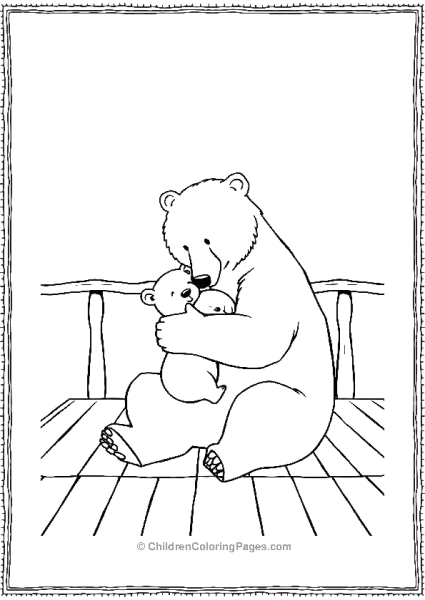 Noah’s Ark Bear Hugging Cub Free PDF Printable