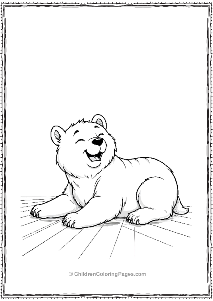 Noah’s Ark Bear Stretching And Yawning Free PDF Printable