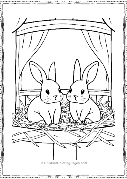 Noah’s Ark Bunnies In Hay Free PDF Printable