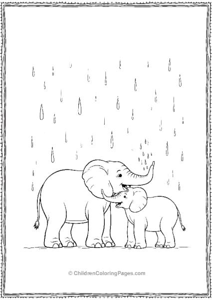 Noah’s Ark Elephants In The Rain Free PDF Printable