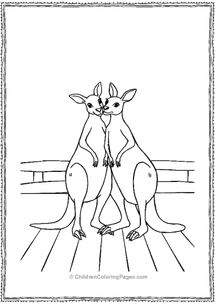 Noah’s Ark Kangaroos In Love Free PDF Printable