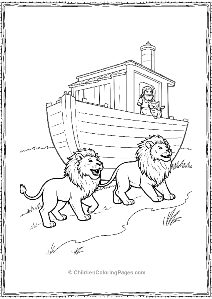 Noah’s Ark Lions Entering The Ark Free PDF Printable