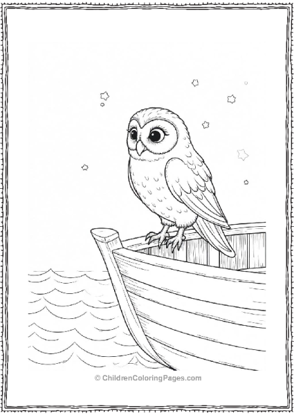 Noah’s Ark Owl On Boat Free PDF Printable