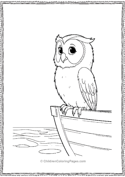 Noah’s Ark Owl Perched On Railing Free PDF Printable