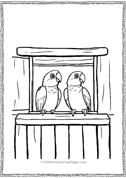 Noah’s Ark Parrots Peeking Out Free PDF Printable