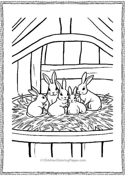 Noah’s Ark Rabbits In Hay Nest Free PDF Printable