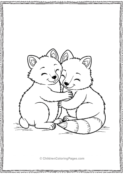 Noah’s Ark Two Animals Snuggling Free PDF Printable