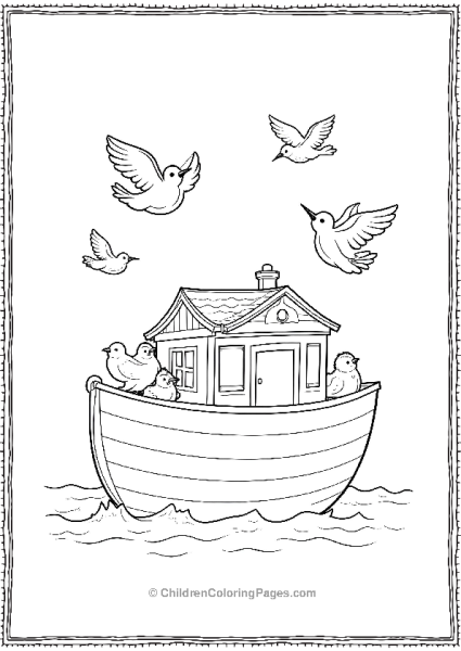 Noah’s Ark With Birds And Animals Free PDF Printable