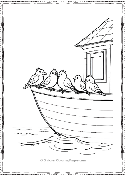 Noah’s Ark With Birds On Top Free PDF Printable