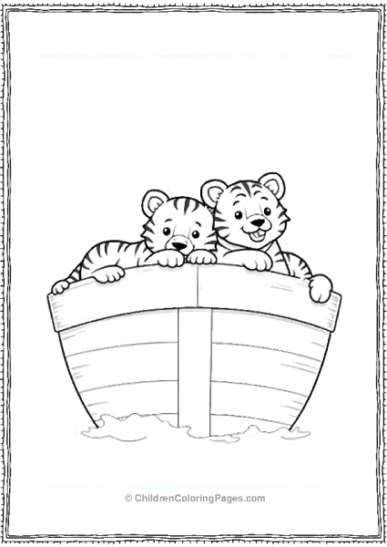 Noah’s Ark With Two Tigers Free PDF Printable